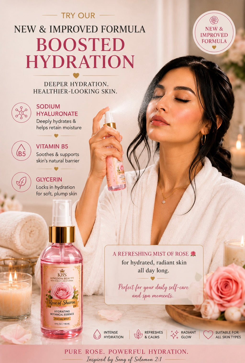 Rose of Sharon™ Hydrating Botanical Essence | Facial Mist | 4 fl oz (118 mL)